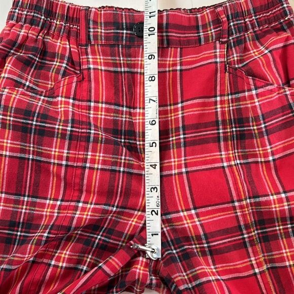 Urban outfitters, red, black and yellow plaid, high-rise pants, size small - Picture 9 of 12